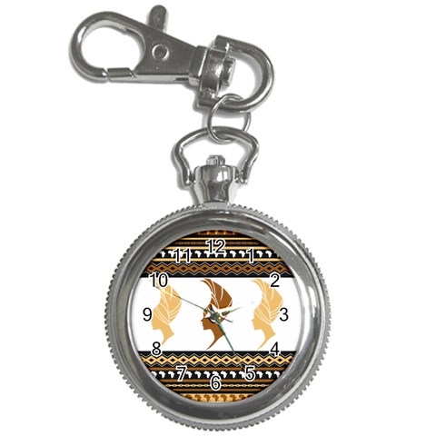 African Women Pattern Seamless Style Key Chain Watches from ArtsNow.com Front