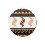 African Women Pattern Seamless Style Rubber Coaster (Round)