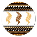 African Women Pattern Seamless Style Magnet 5  (Round)