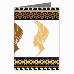 African Women Pattern Seamless Style Greeting Card from ArtsNow.com Left