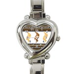 African Women Pattern Seamless Style Heart Italian Charm Watch