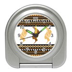 African Women Pattern Seamless Style Travel Alarm Clock