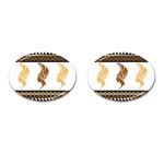 African Women Pattern Seamless Style Cufflinks (Oval)