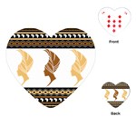 African Women Pattern Seamless Style Playing Cards Single Design (Heart)