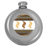 African Women Pattern Seamless Style Round Hip Flask (5 oz)