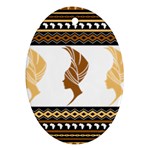 African Women Pattern Seamless Style Oval Ornament (Two Sides)