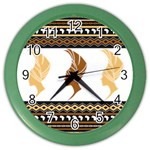 African Women Pattern Seamless Style Color Wall Clock