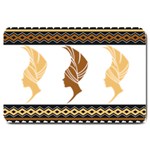 African Women Pattern Seamless Style Large Doormat