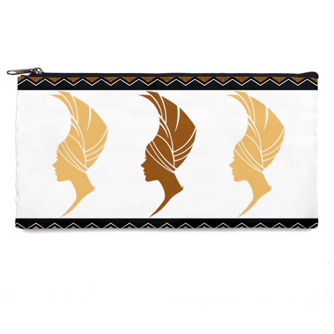 African Women Pattern Seamless Style Pencil Case from ArtsNow.com Front