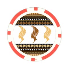 African Women Pattern Seamless Style Poker Chip Card Guard (10 pack) from ArtsNow.com Front