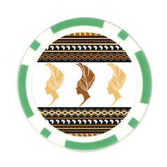 African Women Pattern Seamless Style Poker Chip Card Guard (10 pack) from ArtsNow.com Front