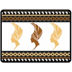 African Women Pattern Seamless Style Fleece Blanket (Large)