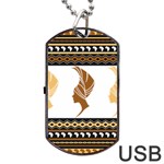 African Women Pattern Seamless Style Dog Tag USB Flash (One Side)