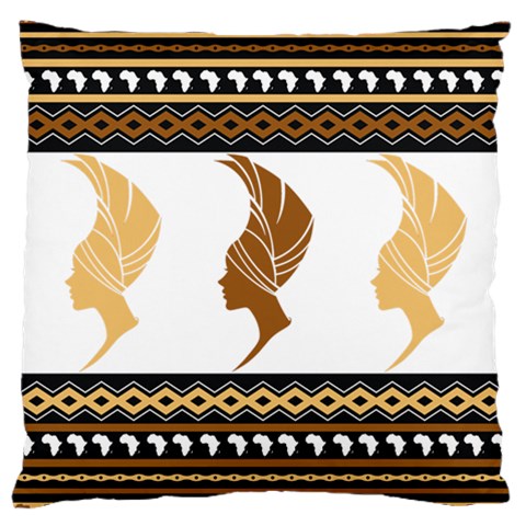 African Women Pattern Seamless Style Large Cushion Case (Two Sides) from ArtsNow.com Back