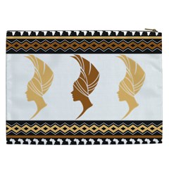 African Women Pattern Seamless Style Cosmetic Bag (XXL) from ArtsNow.com Back