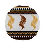 African Women Pattern Seamless Style Standard 15  Premium Round Cushions