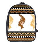 African Women Pattern Seamless Style School Bag (XL)