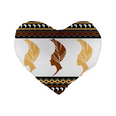 African Women Pattern Seamless Style Standard 16  Premium Heart Shape Cushions from ArtsNow.com Front