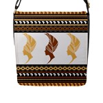 African Women Pattern Seamless Style Flap Closure Messenger Bag (L)