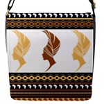 African Women Pattern Seamless Style Flap Closure Messenger Bag (S)