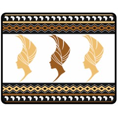 African Women Pattern Seamless Style Two Sides Fleece Blanket (Medium) from ArtsNow.com 58.8 x47.4  Blanket Front