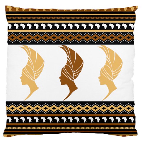 African Women Pattern Seamless Style Standard Premium Plush Fleece Cushion Case (Two Sides) from ArtsNow.com Front