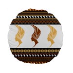 African Women Pattern Seamless Style Standard 15  Premium Flano Round Cushions