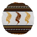 African Women Pattern Seamless Style Large 18  Premium Flano Round Cushions