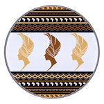 African Women Pattern Seamless Style Wireless Fast Charger(White)