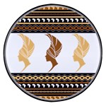 African Women Pattern Seamless Style Wireless Fast Charger(Black)