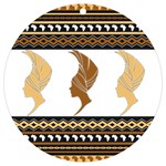 African Women Pattern Seamless Style UV Print Acrylic Ornament Round