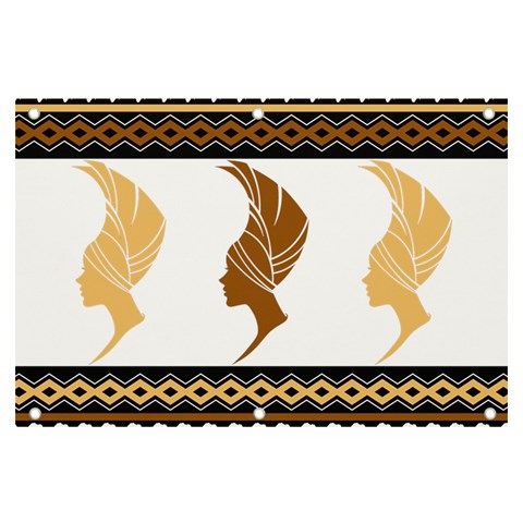 African Women Pattern Seamless Style Banner and Sign 6  x 4  from ArtsNow.com Front