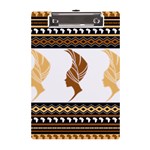 African Women Pattern Seamless Style A5 Acrylic Clipboard