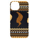 African Women Pattern Seamless Style iPhone 14 Black UV Print Case