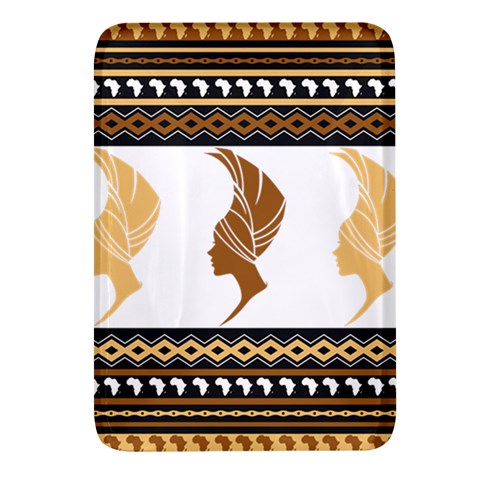 African Women Pattern Seamless Style Rectangular Glass Fridge Magnet (4 pack) from ArtsNow.com Front