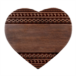 African Women Pattern Seamless Style Heart Wood Jewelry Box