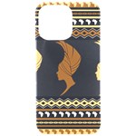 African Women Pattern Seamless Style iPhone 15 Pro Max Black UV Print PC Hardshell Case