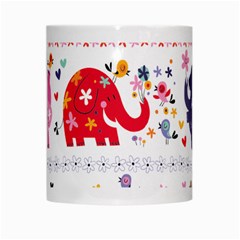 African Elephant Cute Cartoon Seamless Shading Cartoon Character White Mug from ArtsNow.com Center