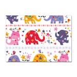 African Elephant Cute Cartoon Seamless Shading Cartoon Character Sticker A4 (10 pack)