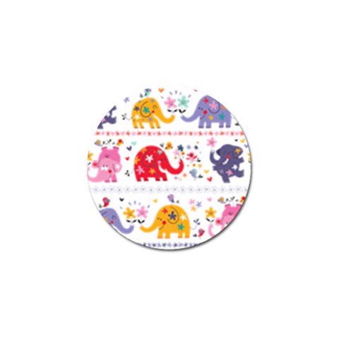 African Elephant Cute Cartoon Seamless Shading Cartoon Character Golf Ball Marker from ArtsNow.com Front