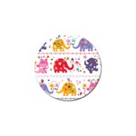 African Elephant Cute Cartoon Seamless Shading Cartoon Character Golf Ball Marker (10 pack)