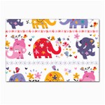 African Elephant Cute Cartoon Seamless Shading Cartoon Character Postcard 4 x 6  (Pkg of 10)