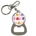 African Elephant Cute Cartoon Seamless Shading Cartoon Character Bottle Opener Key Chain