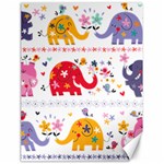 African Elephant Cute Cartoon Seamless Shading Cartoon Character Canvas 18  x 24 