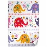 African Elephant Cute Cartoon Seamless Shading Cartoon Character Canvas 24  x 36 