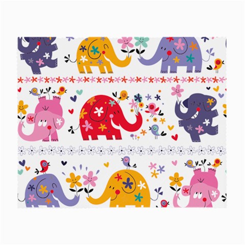 African Elephant Cute Cartoon Seamless Shading Cartoon Character Small Glasses Cloth (2 Sides) from ArtsNow.com Front