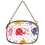 African Elephant Cute Cartoon Seamless Shading Cartoon Character Chain Purse (One Side)