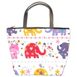 African Elephant Cute Cartoon Seamless Shading Cartoon Character Bucket Bag