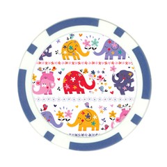 African Elephant Cute Cartoon Seamless Shading Cartoon Character Poker Chip Card Guard (10 pack) from ArtsNow.com Front