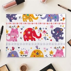 African Elephant Cute Cartoon Seamless Shading Cartoon Character Cosmetic Bag (XL) from ArtsNow.com Front